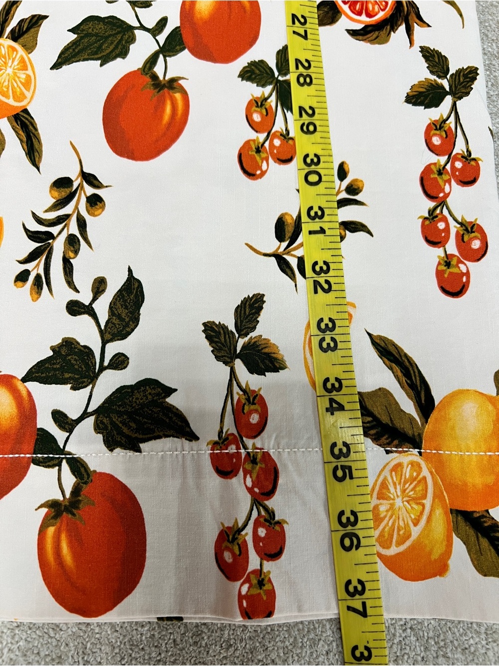 NWT Anthropologie x Maeve Collette Crop Wide- Leg Pants. Citrus Print. Size 26 - Picture 3 of 8